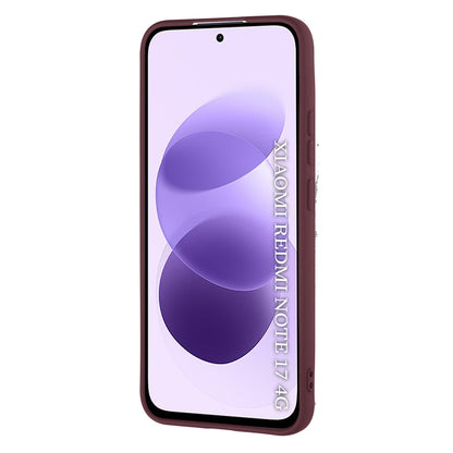 Deksel til Xiaomi Redmi Note 17 4G / Note 17 5G, Techsuit, SoftFlex, burgunderrød