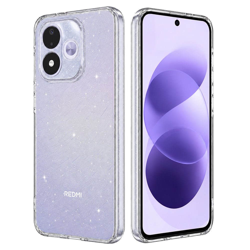Deksel til Xiaomi Redmi Note 17 4G / Note 17 5G, Techsuit, SparkleSkin, gjennomsiktig