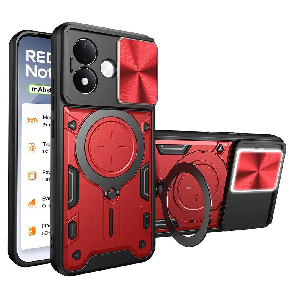 Deksel til Xiaomi Redmi Note 17 Pro, Techsuit, CamGuard Pro, rød