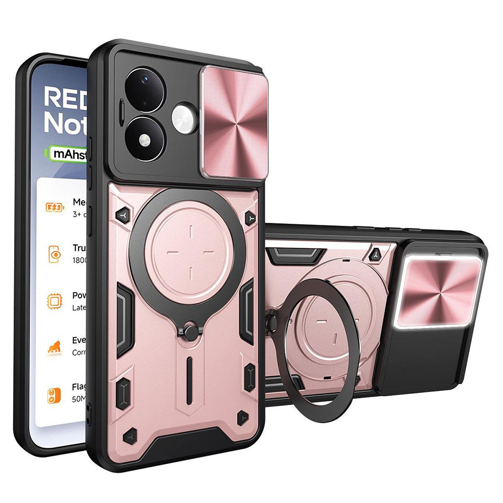 Deksel til Xiaomi Redmi Note 17 Pro, Techsuit, CamGuard Pro, roségull