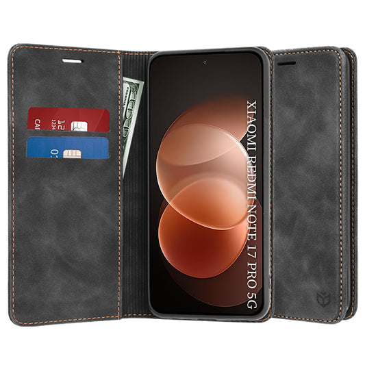 Etui til Xiaomi Redmi Note 17 Pro, Techsuit, Confy, svart