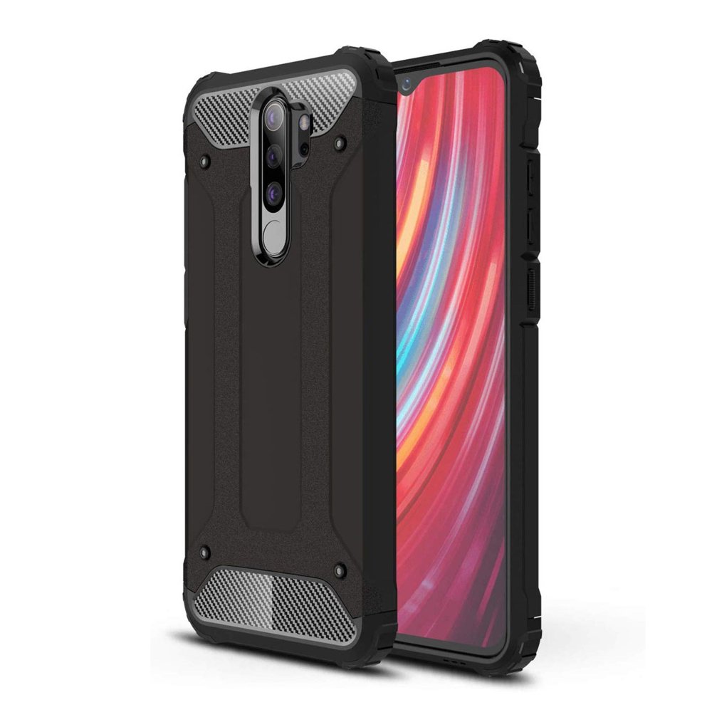 Deksel for Xiaomi Redmi Note 8 Pro, Techsuit, Hybrid Armor, Svart