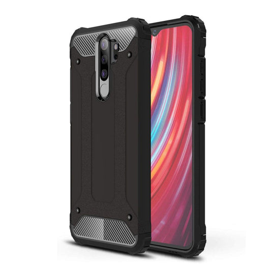 Deksel for Xiaomi Redmi Note 8 Pro, Techsuit, Hybrid Armor, Svart