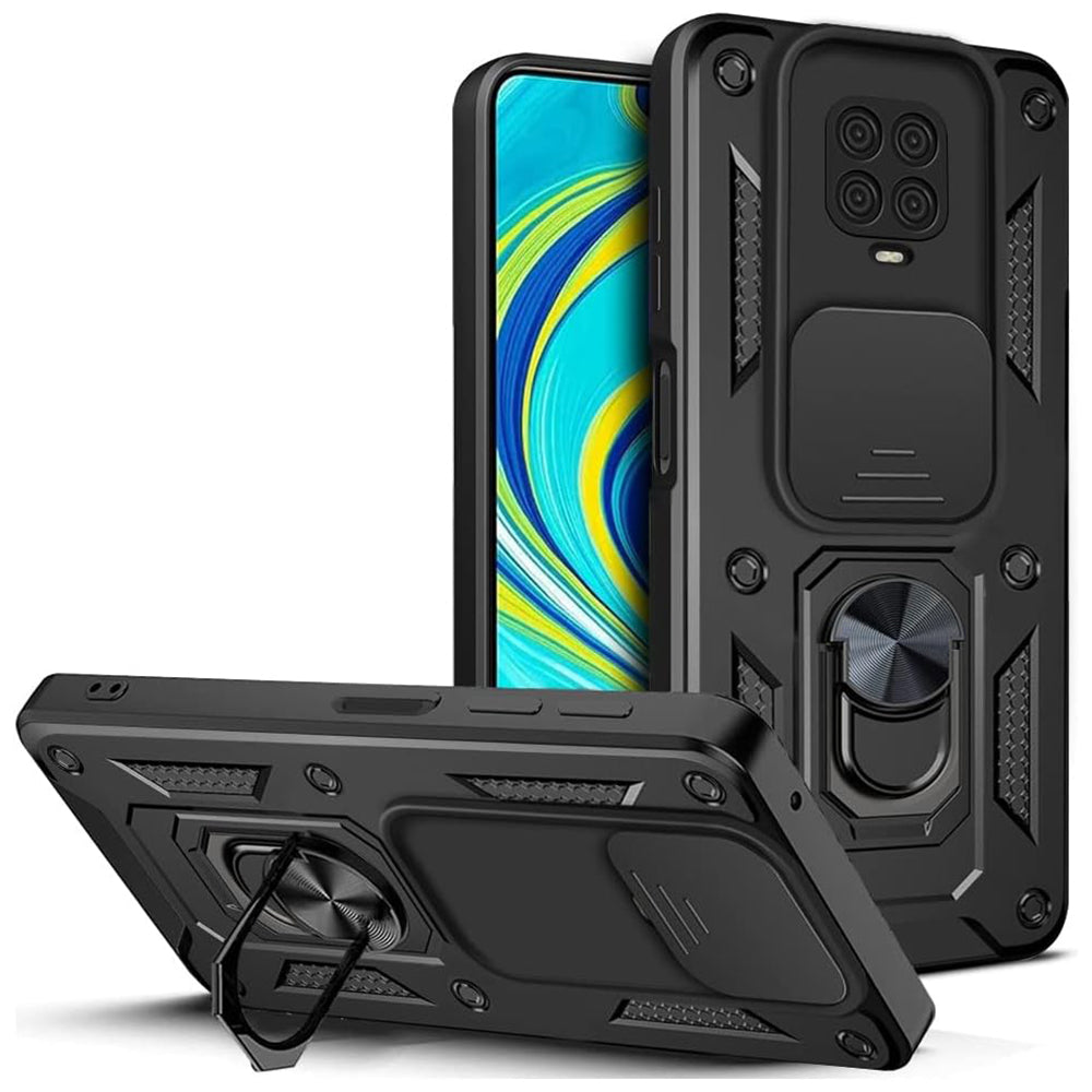 Deksel til Xiaomi Redmi Note 9S / Note 9 Pro / Note 9 Pro Max, Techsuit, CamShield, Svart