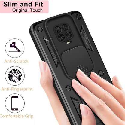 Deksel til Xiaomi Redmi Note 9S / Note 9 Pro / Note 9 Pro Max, Techsuit, CamShield, Svart