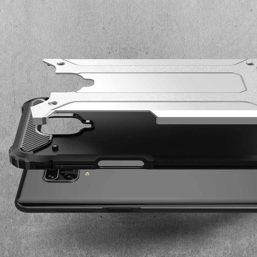 Deksel for Xiaomi Redmi Note 9S / Note 9 Pro / Note 9 Pro Max, Techsuit, Hybrid Armor, Svart