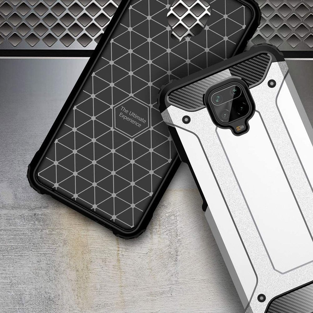 Deksel for Xiaomi Redmi Note 9S / Note 9 Pro / Note 9 Pro Max, Techsuit, Hybrid Armor, Svart