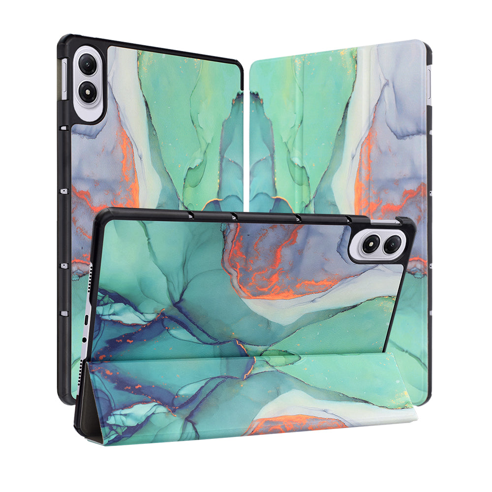 Deksel for Xiaomi Redmi Pad 2 Pro, Techsuit, FoldPro Green Time, Flerfarget