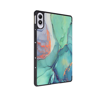 Deksel for Xiaomi Redmi Pad 2 Pro, Techsuit, FoldPro Green Time, Flerfarget
