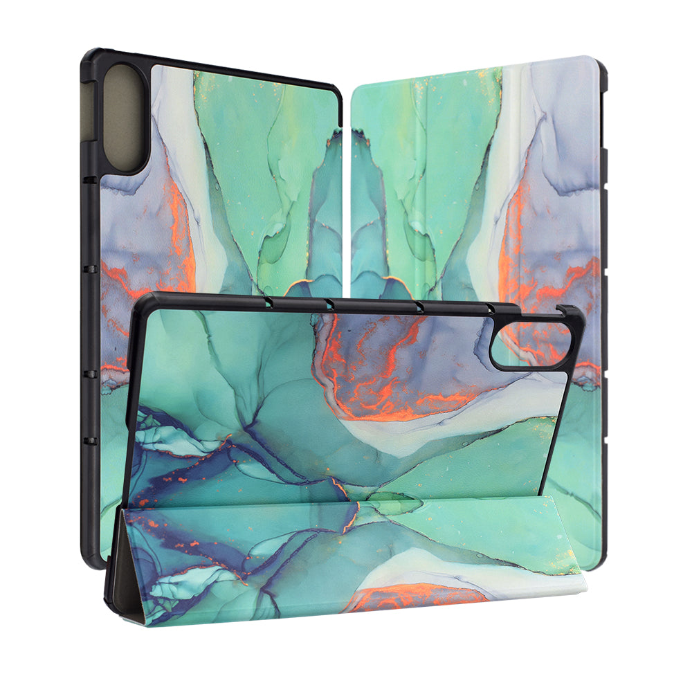 Deksel for Xiaomi Redmi Pad 2 Pro, Techsuit, FoldPro Green Time, Flerfarget
