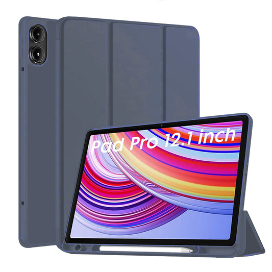 Deksel for Xiaomi Redmi Pad Pro / Pad / Pad Pro 5G, Techsuit, Flex Trifold, Marineblå