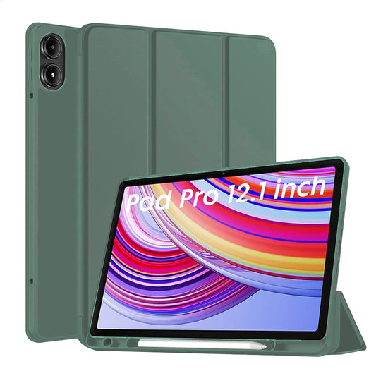 Deksel for Xiaomi Redmi Pad Pro / Pad / Pad Pro 5G, Techsuit, Flex Trifold, Grønn