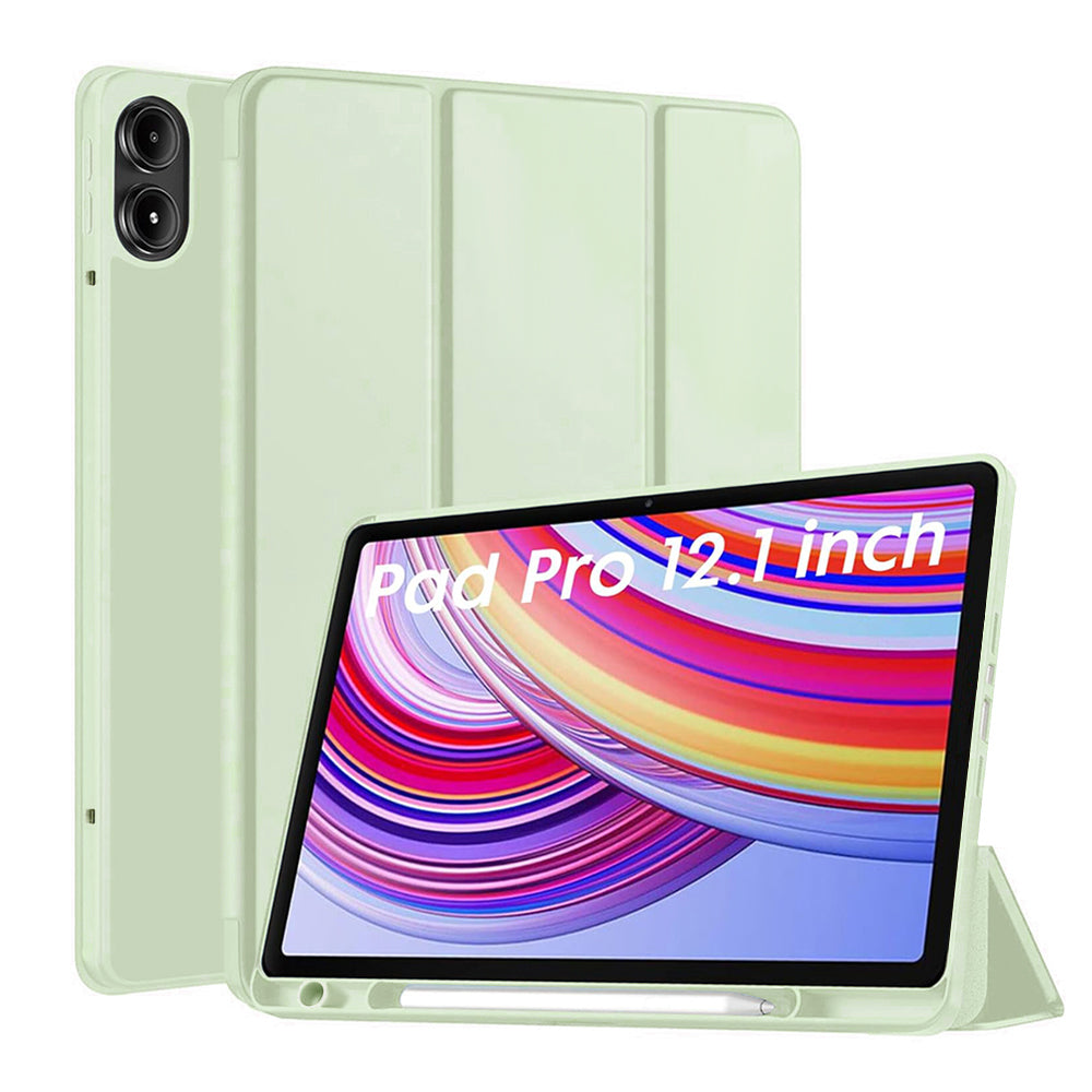 Deksel for Xiaomi Redmi Pad Pro / Pad / Pad Pro 5G, Techsuit, Flex Trifold, Matcha grønn