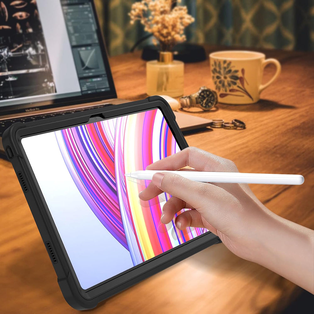 Deksel for Xiaomi Redmi Pad Pro / Pro 5G / Poco Pad, Techsuit, Rugged TabShell, Svart