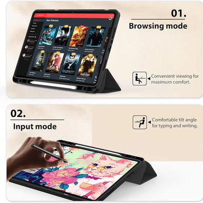 Deksel til Xiaomi Redmi Pad SE 8.7, Techsuit, Flex Trifold, Svart