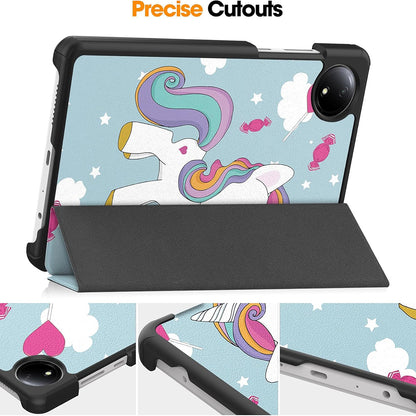 Deksel for Xiaomi Redmi Pad SE 8.7, Techsuit, FoldPro Unicorn, Flerfarget