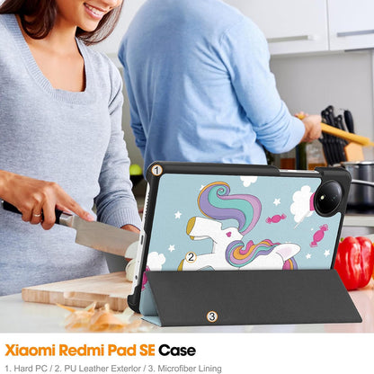 Deksel for Xiaomi Redmi Pad SE 8.7, Techsuit, FoldPro Unicorn, Flerfarget