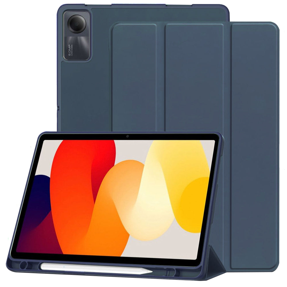 Deksel for Xiaomi Redmi Pad SE, Techsuit, Flex Trifold, Marineblå