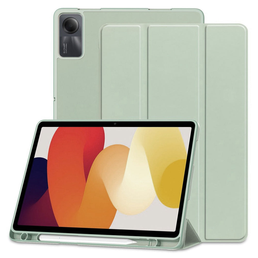 Deksel for Xiaomi Redmi Pad SE, Techsuit, Flex Trifold, Matcha grønn