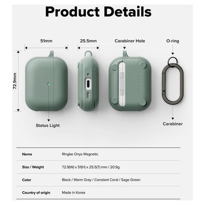 Ringke Onyx deksel for Apple AirPods 3, Grønn