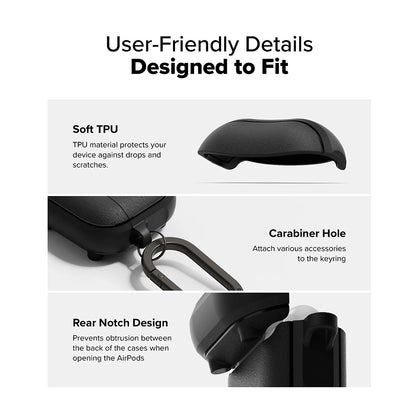 Ringke Onyx Magnetic deksel for Apple AirPods 4, grå