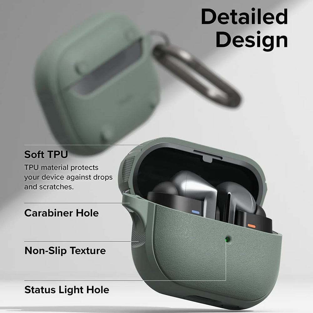 Ringke Onyx Magnetic-etui for Samsung Galaxy Buds3 FE / Buds3 Pro / Buds3, Grønn