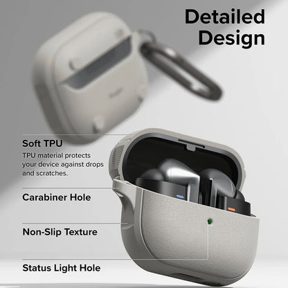 Ringke Onyx Magnetic-etui for Samsung Galaxy Buds3 FE / Buds3 Pro / Buds3, Grå