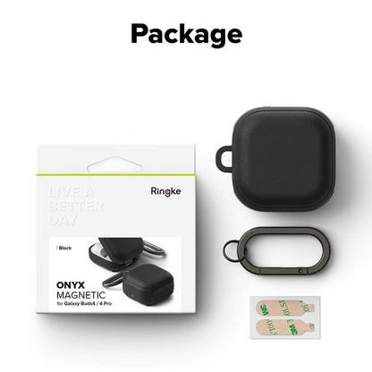 Ringke Onyx Magnetic deksel for Samsung Galaxy Buds4 / Buds4 Pro, Svart