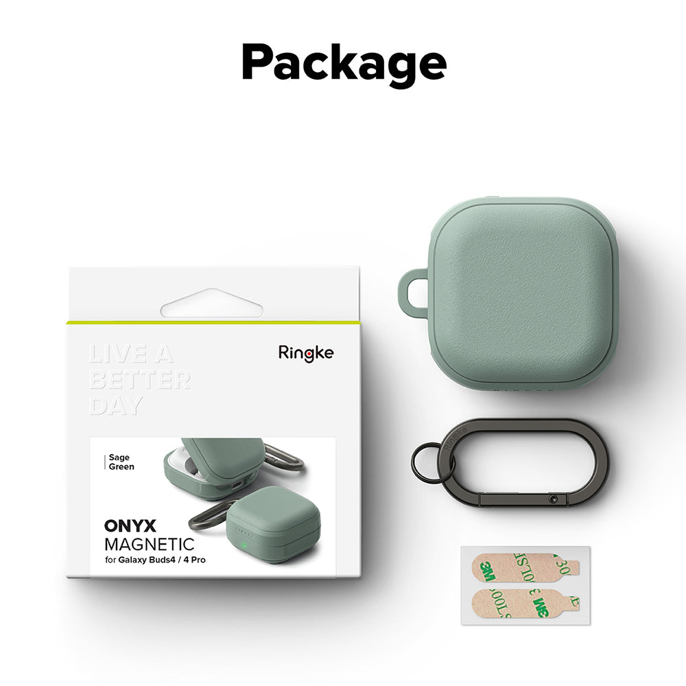 Ringke Onyx Magnetic etui for Samsung Galaxy Buds4 / Buds4 Pro, Grønn