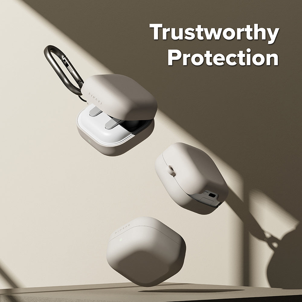 Ringke-etui for Samsung Galaxy Buds4 / Buds4 Pro, Krem