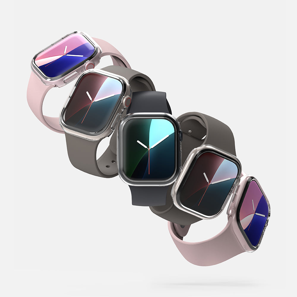 Ringke Slim deksel for Apple Watch Series 10 / 11 46mm, Sett med 2 stk, Matt svart / Transparent