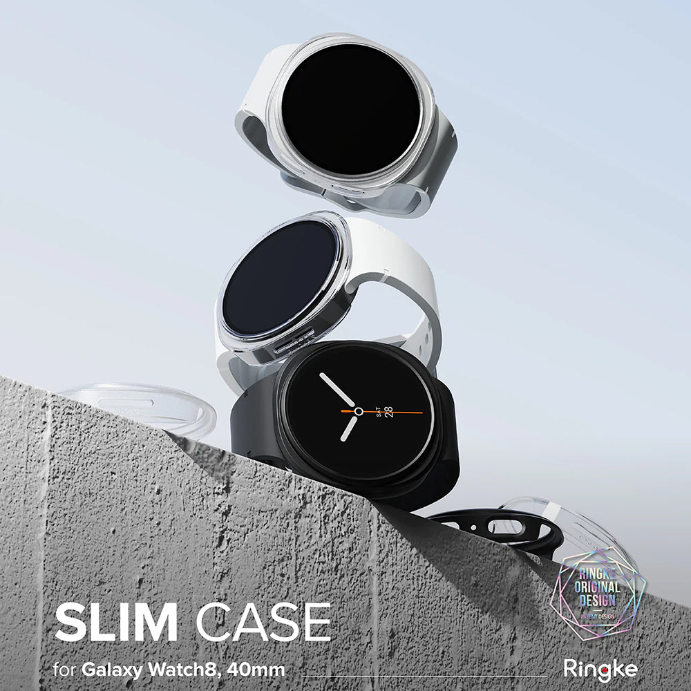 Ringke Slim deksel for Samsung Galaxy Watch8 40mm, Sett med 2 stykker, Gjennomsiktig