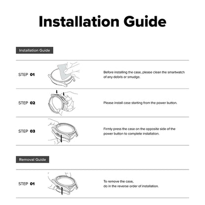 Ringke Slim deksel for Samsung Galaxy Watch8 40mm, Sett med 2 stykker, Gjennomsiktig