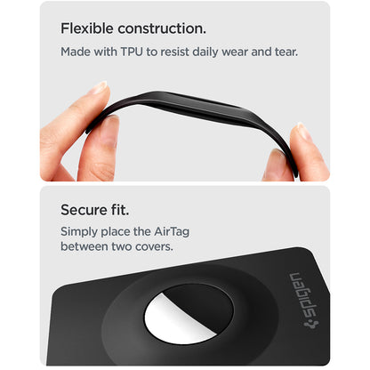 Spigen Air Fit 2 deksel for Apple AirTag, sett med 2 stk, svart ACS11199