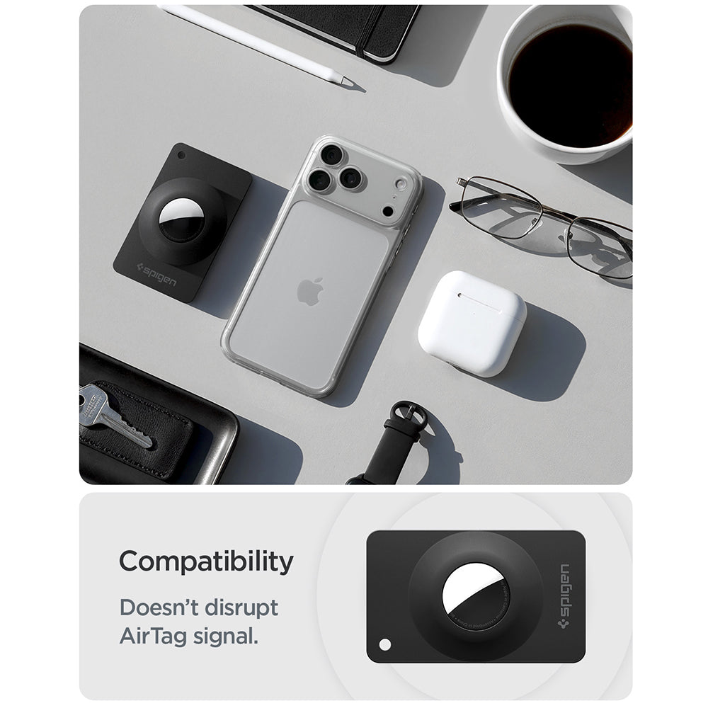 Spigen Air Fit 2 deksel for Apple AirTag, sett med 2 stk, svart ACS11199