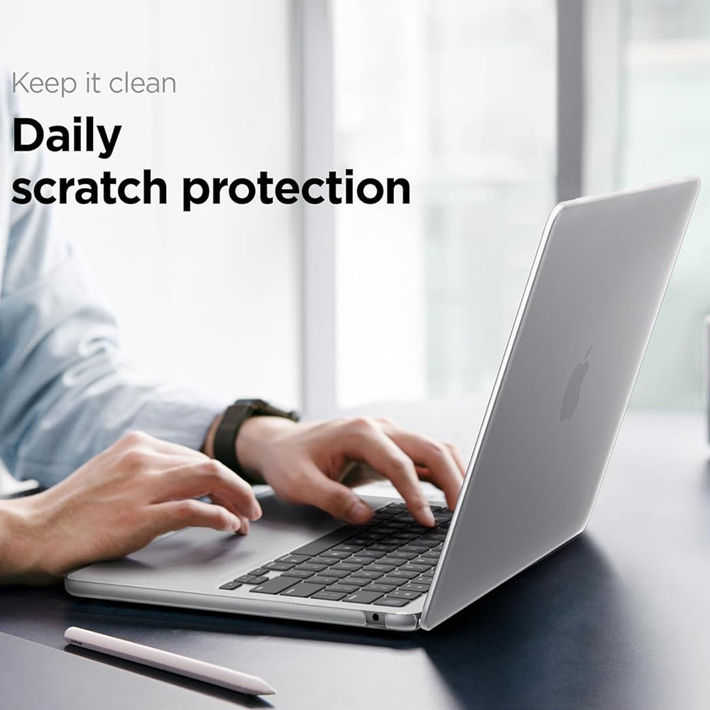 Spigen Airskin deksel for Apple MacBook Air 13 tommer (2026) / (2025) / (2024) / (2022), Satinert Transparent ACS11530
