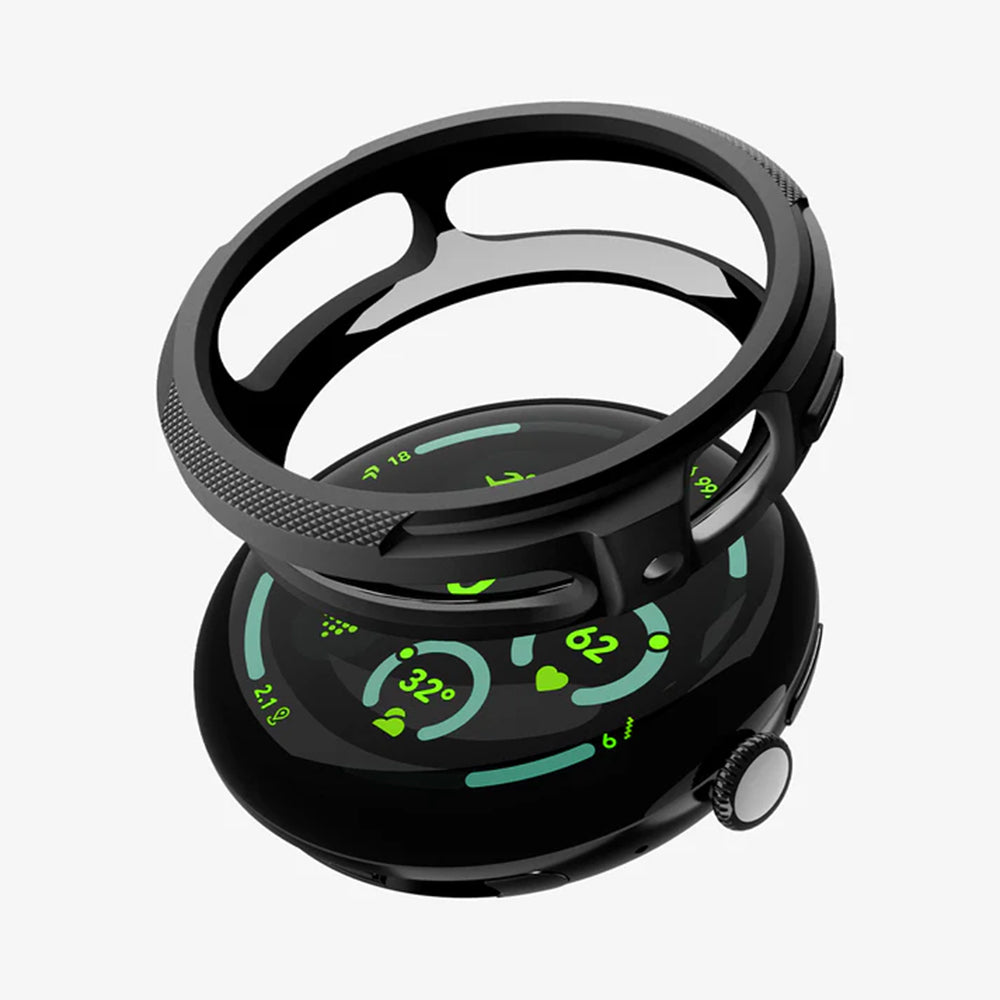 Spigen Liquid Air deksel for Google Pixel Watch 4 45mm, Matt svart ACS11222