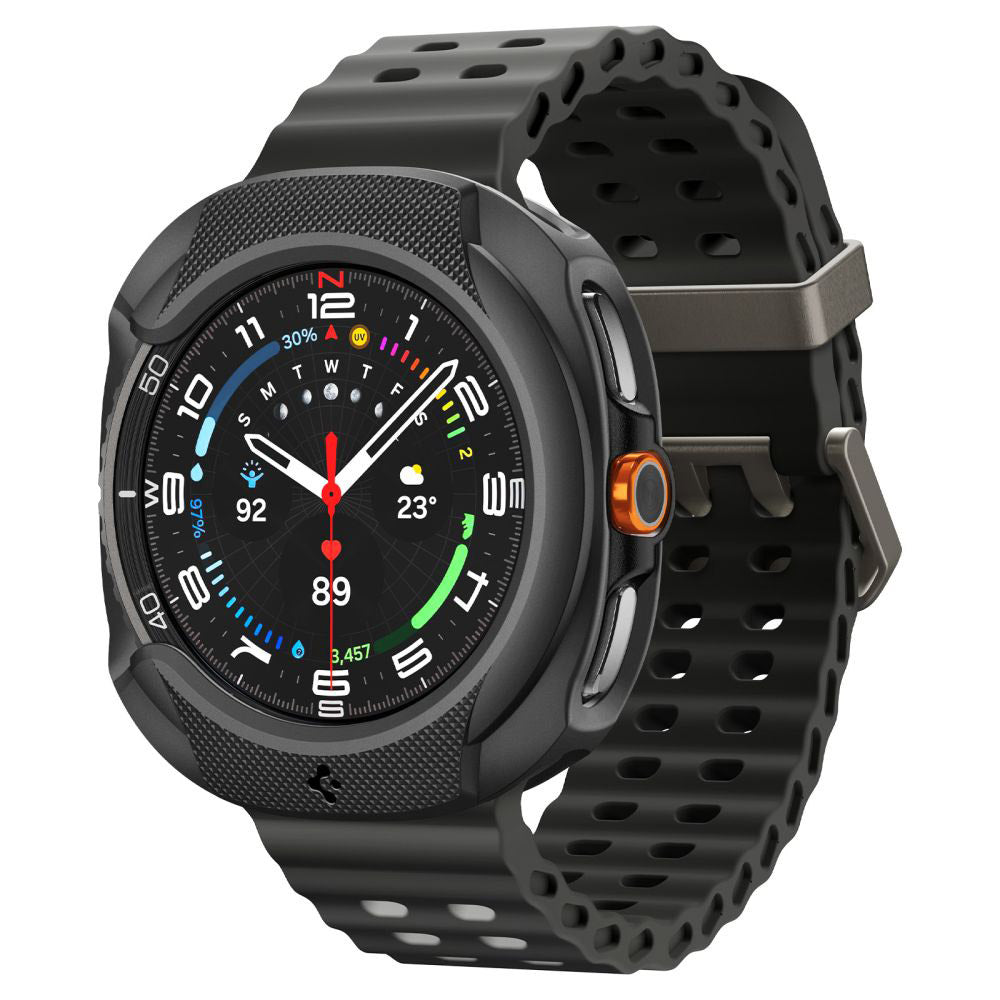 Spigen Liquid Air deksel for Samsung Galaxy Watch8 Classic, Matt Svart ACS09841