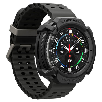 Spigen Liquid Air deksel for Samsung Galaxy Watch8 Classic, Matt Svart ACS09841