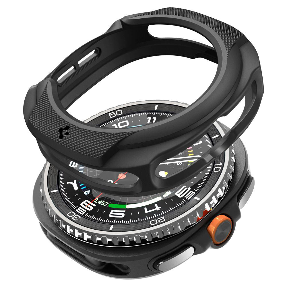 Spigen Liquid Air deksel for Samsung Galaxy Watch8 Classic, Matt Svart ACS09841