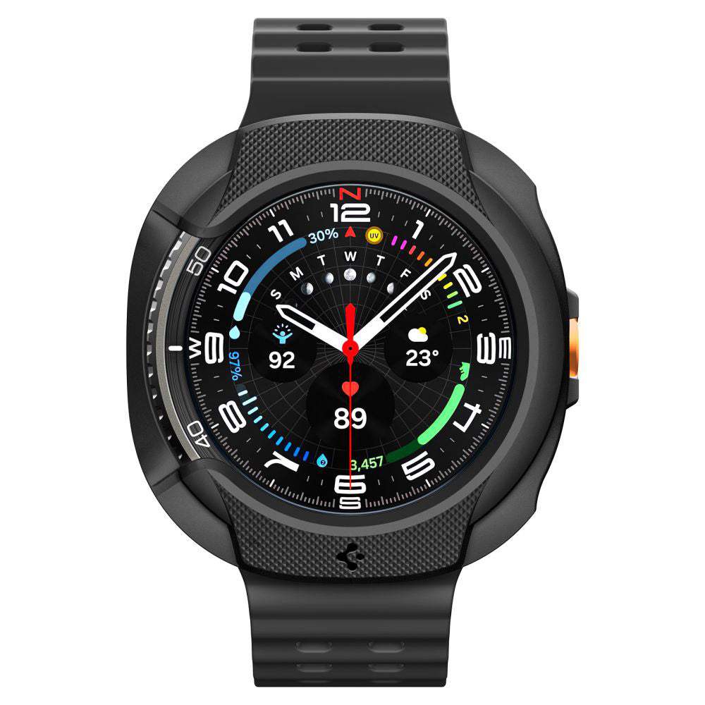 Spigen Liquid Air deksel for Samsung Galaxy Watch8 Classic, Matt Svart ACS09841