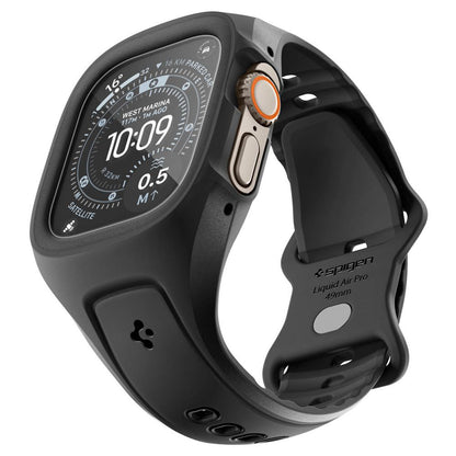 Spigen Liquid Air Pro deksel med skjermbeskytter for Apple Watch Ultra Series, matt svart ACS11416