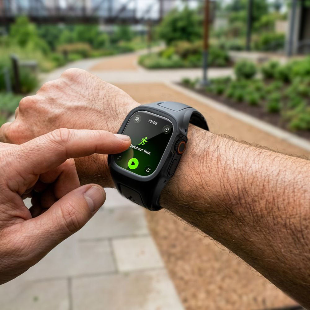 Spigen Liquid Air Pro deksel med skjermbeskytter for Apple Watch Ultra Series, matt svart ACS11416