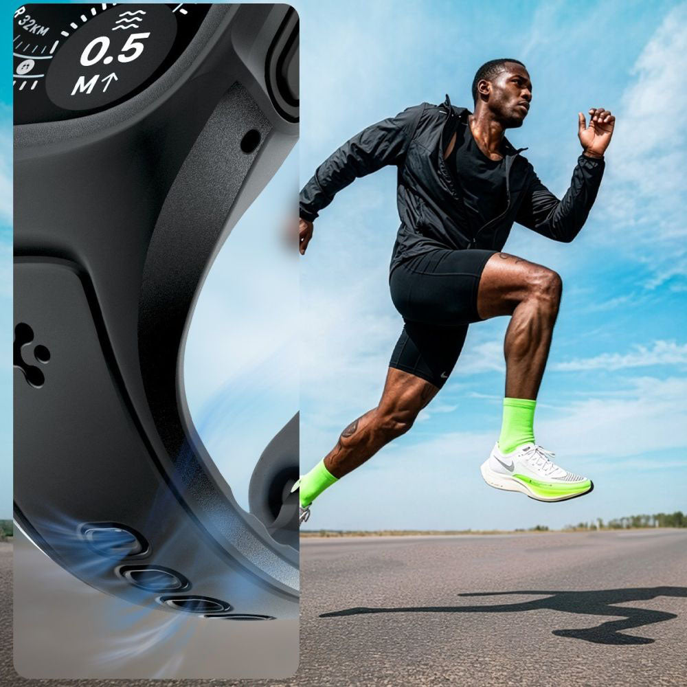 Spigen Liquid Air Pro deksel med skjermbeskytter for Apple Watch Ultra Series, matt svart ACS11416