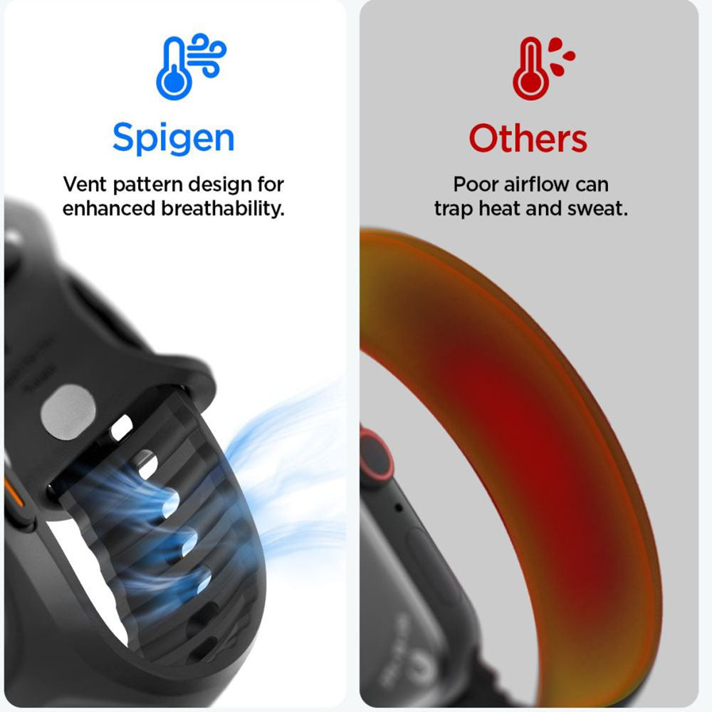 Spigen Liquid Air Pro deksel med skjermbeskytter for Apple Watch Ultra Series, matt svart ACS11416