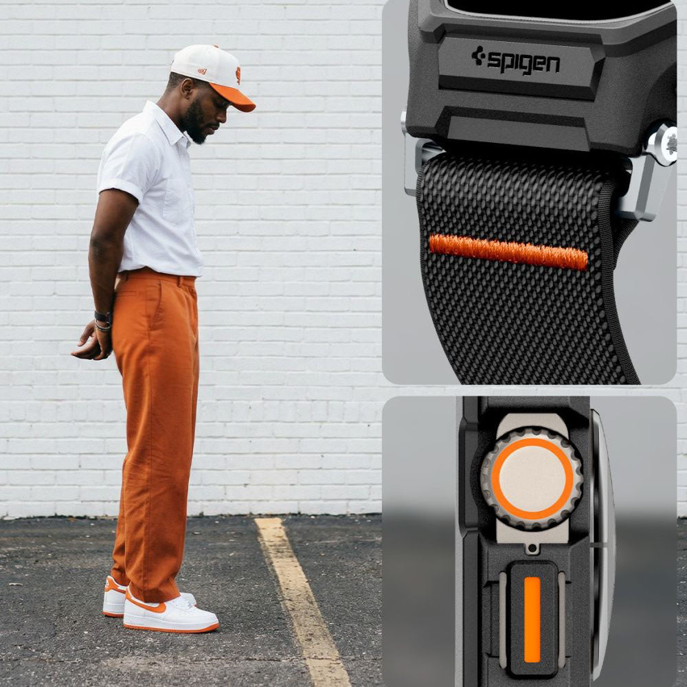Spigen Lite Fit Pro-etui med skjermbeskytter for Apple Watch Ultra Series, matt svart ACS11415