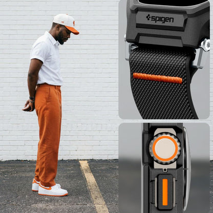 Spigen Lite Fit Pro-etui med skjermbeskytter for Apple Watch Ultra Series, matt svart ACS11415