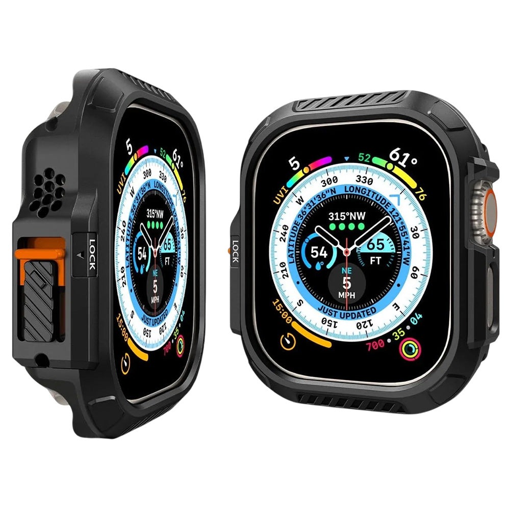 Spigen Lock Fit deksel for Apple Watch Ultra Series, Matt svart ACS06208
