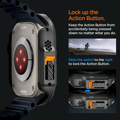 Spigen Lock Fit deksel for Apple Watch Ultra Series, Matt svart ACS06208