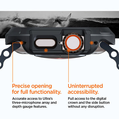 Spigen Lock Fit deksel for Apple Watch Ultra Series, Matt svart ACS06208
